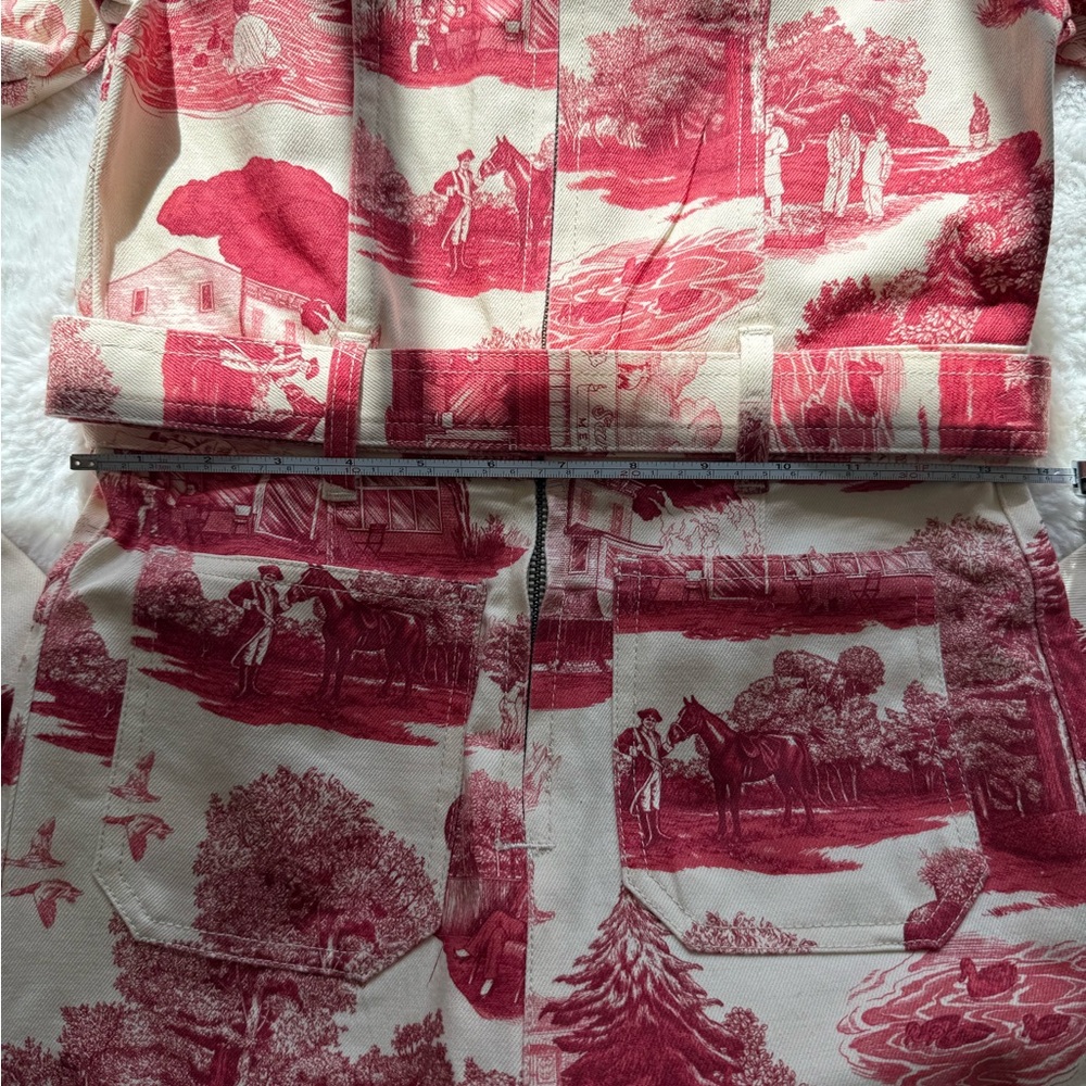 Rachel Antonoff Red and Cream Jumpsuit - Picture 8 of 14